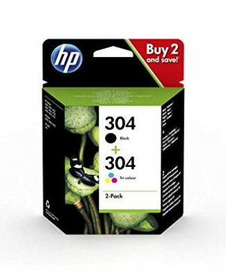 Set cartuse cerneala HP 304 Ink Cartridge Original Combo 2-Pack 3JB05AE